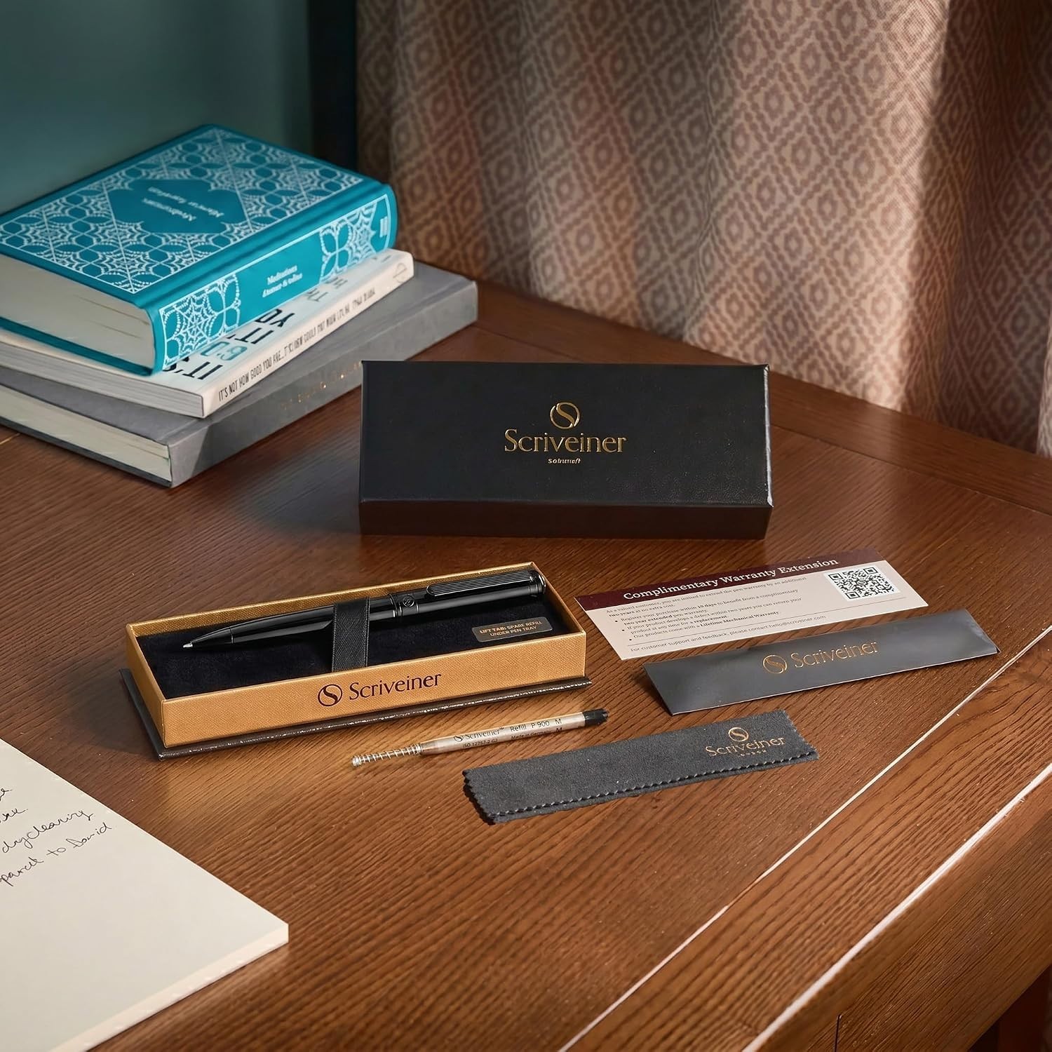 Fancy Designer Gun-Metal Ballpoint Pen with Gift Box