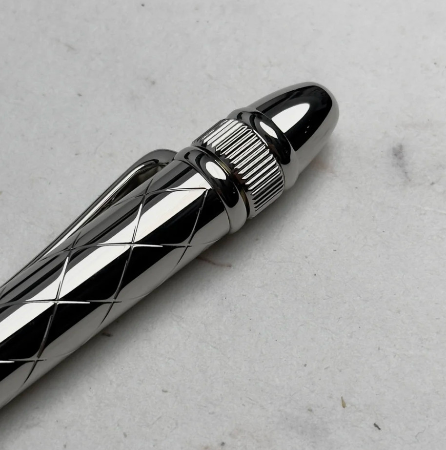 Rolex Silver Diamond Style Palladium Finish Ballpoint Pen – New in Box