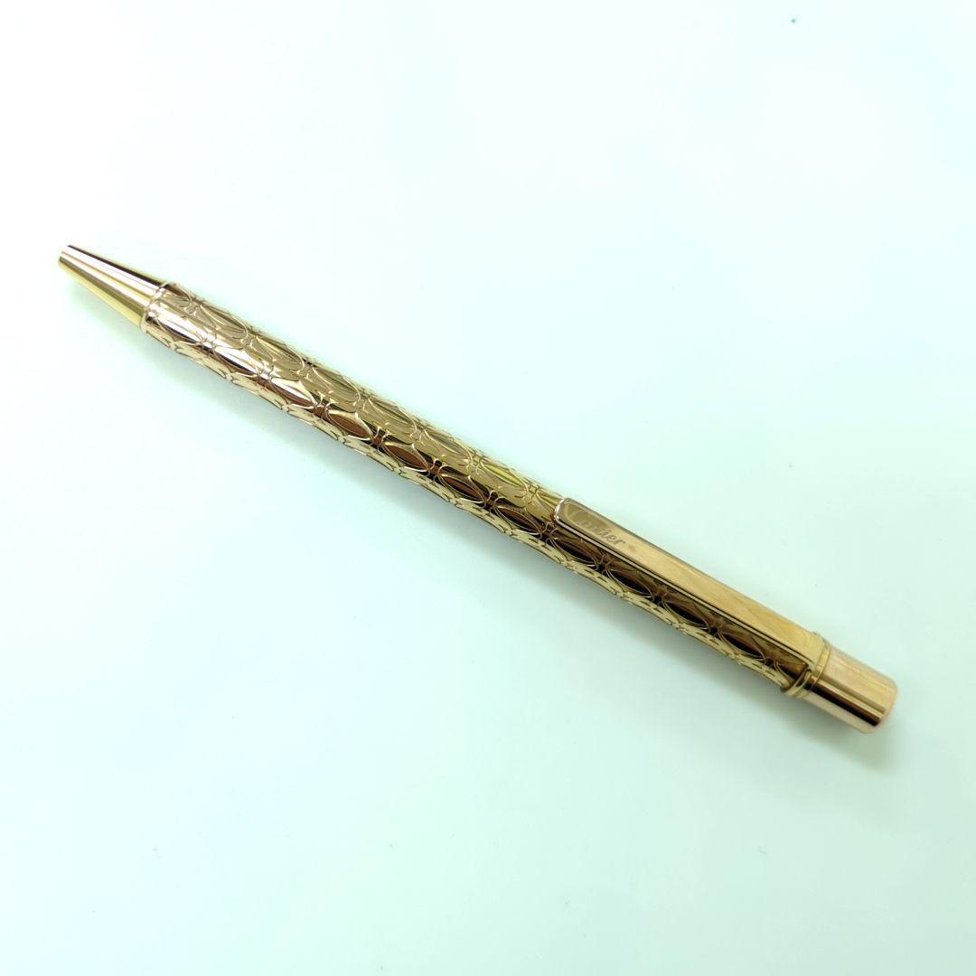 Cartier C de Ballpoint Pen Stationery Gold Authentic Unisex RARE w/ boxed