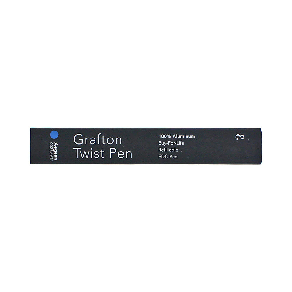 Everyman Grafton Mini Twist Ballpoint Pen, Aegean Blue