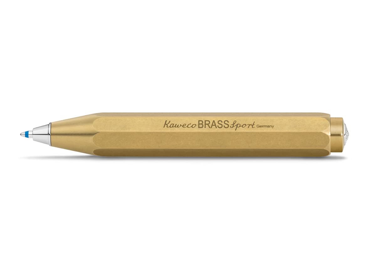 Kaweco BRASS SPORT Ball Pen Brass Retractable 10.5 cm D1 Refills Tin Box