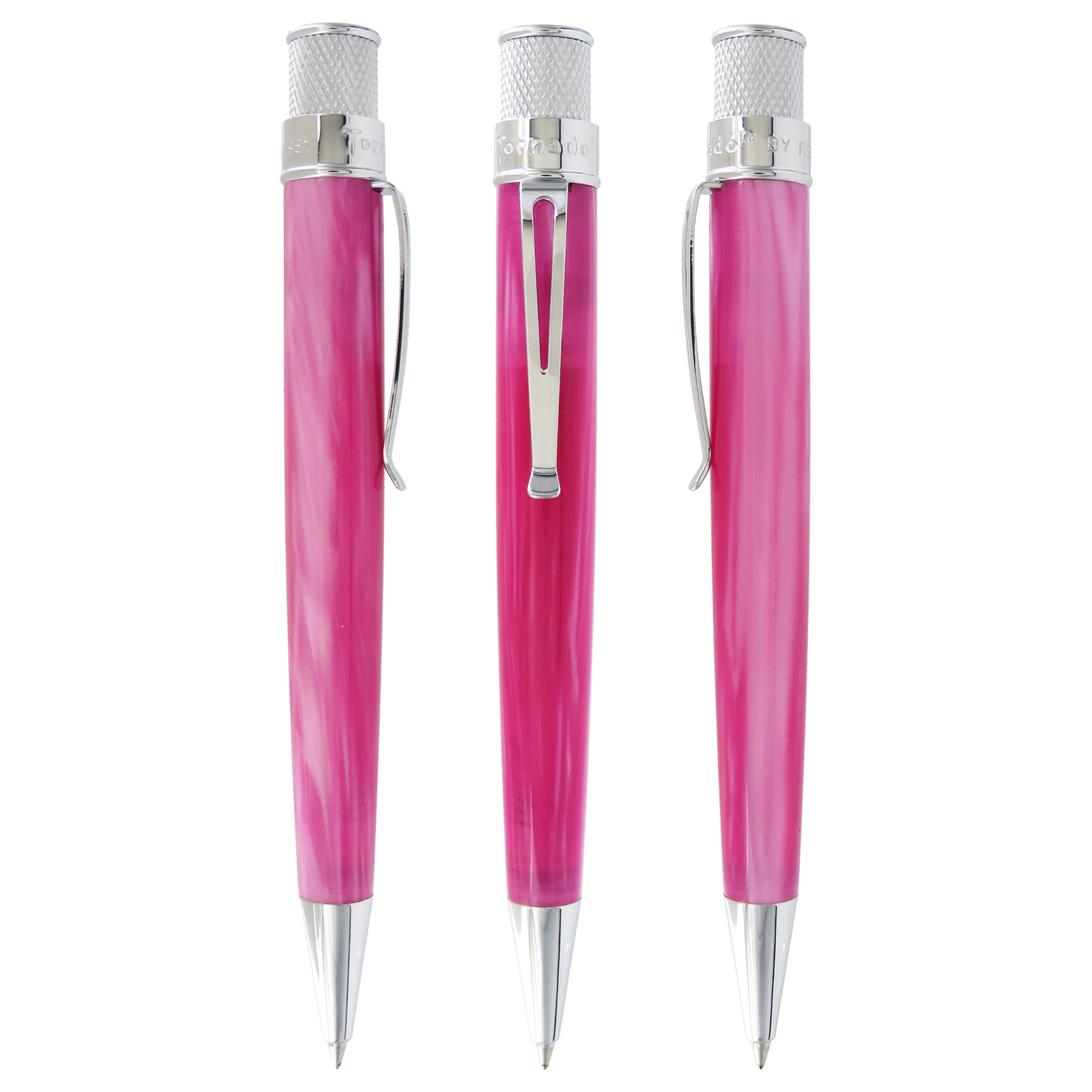 Retro 51 Vault Tornado Acrylic Rollerball Pen in Pink Cotton Candy – NEW