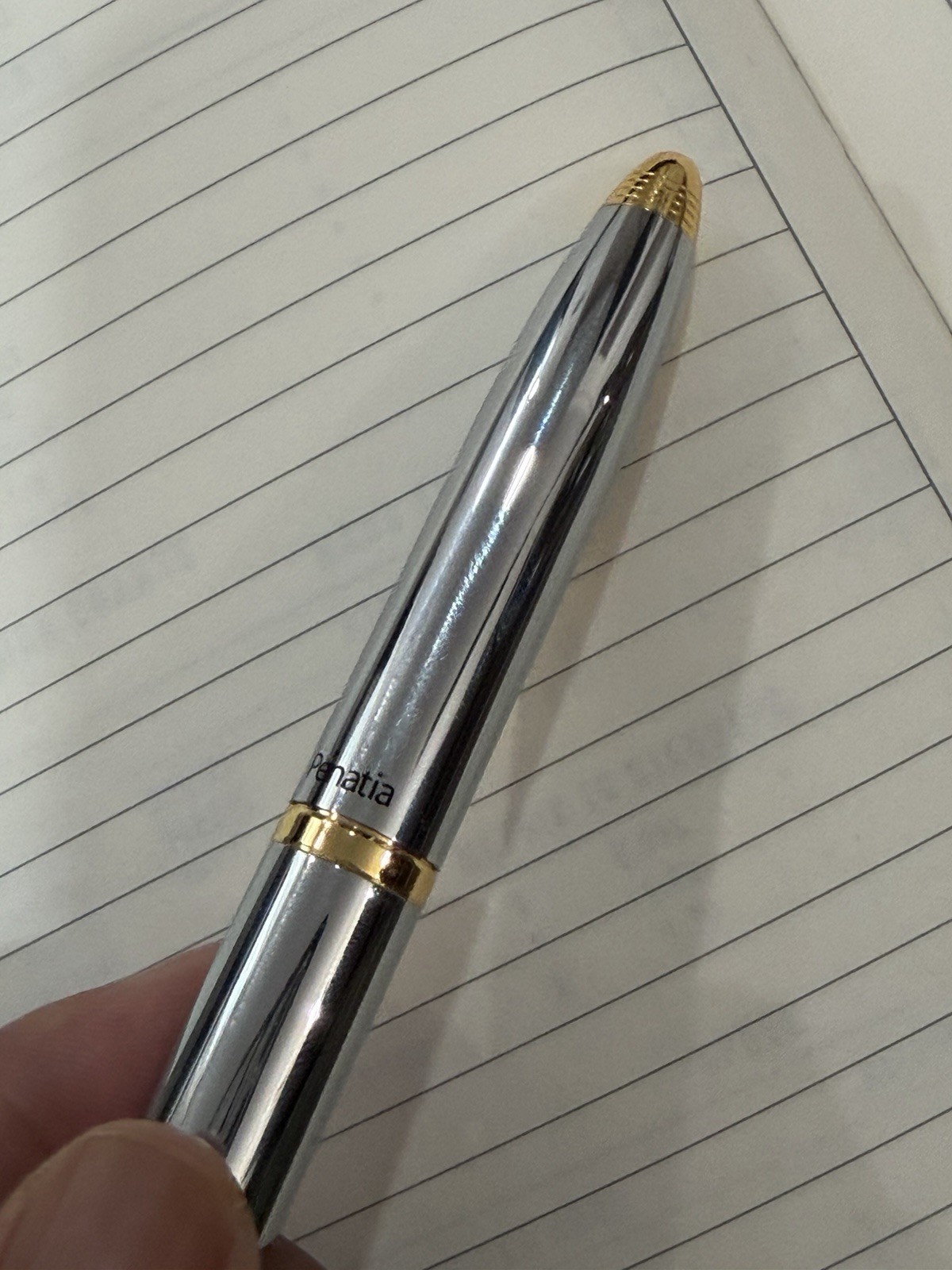 PENATIA LEXINGTON CHROME Gold BALLPOINT NCCTG 30th 2007 LOGO -writes -USA Seller