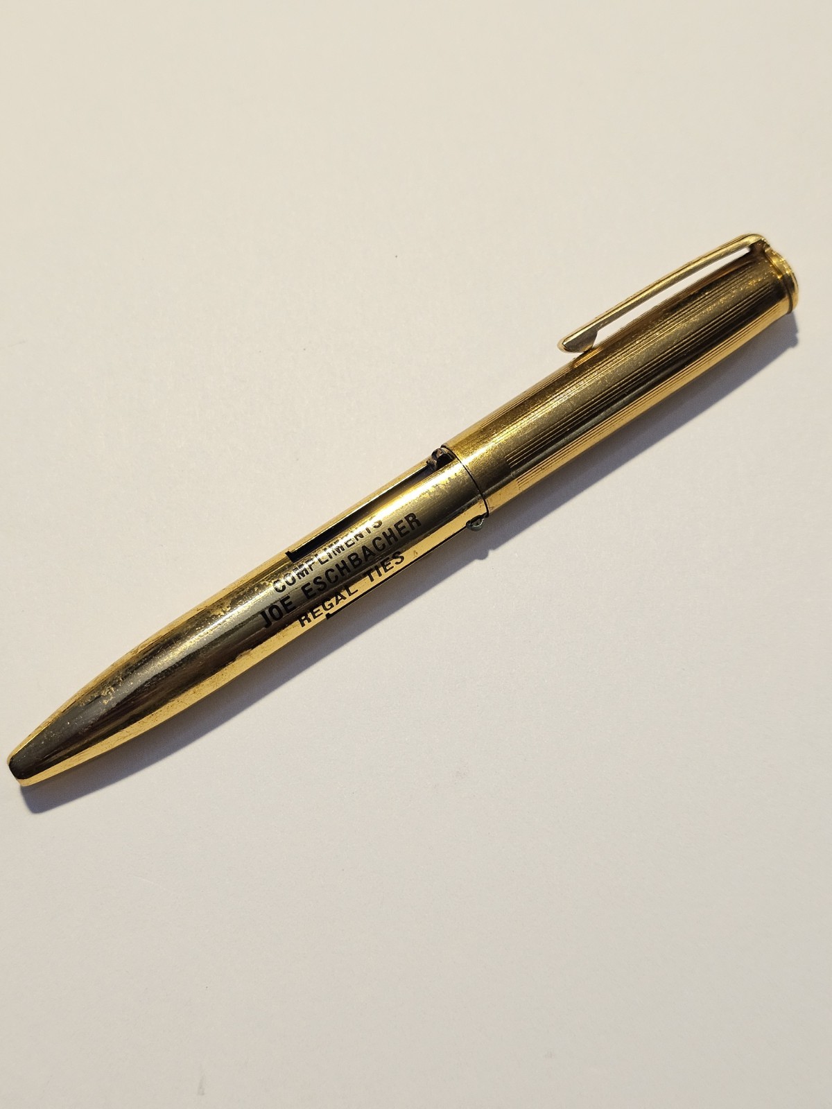 Vintage Imperial 3 Colors Multicolor Ballpoint Regal Advertising Pen Gold Tone