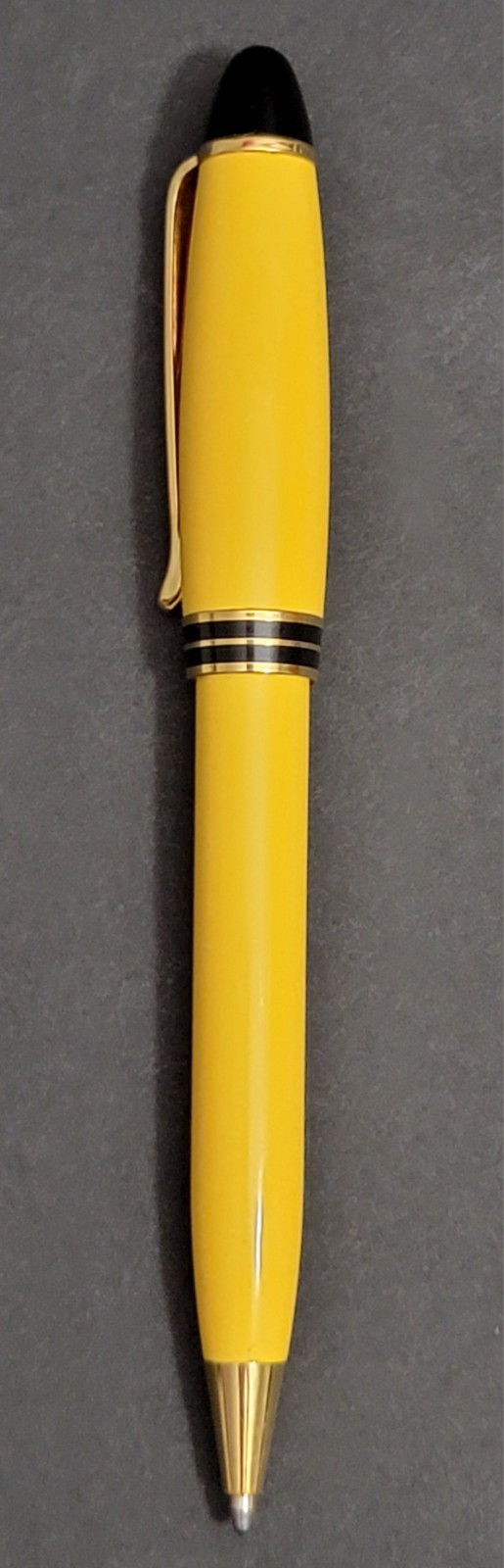 VINTAGE AURORA IPSILON BALLPOINT PEN YELLOW MADE IN ITALY