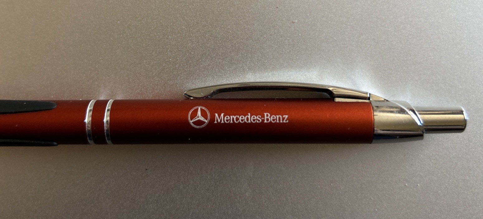 Mercedes-Benz Ballpoint Pen – Orange and Chrome