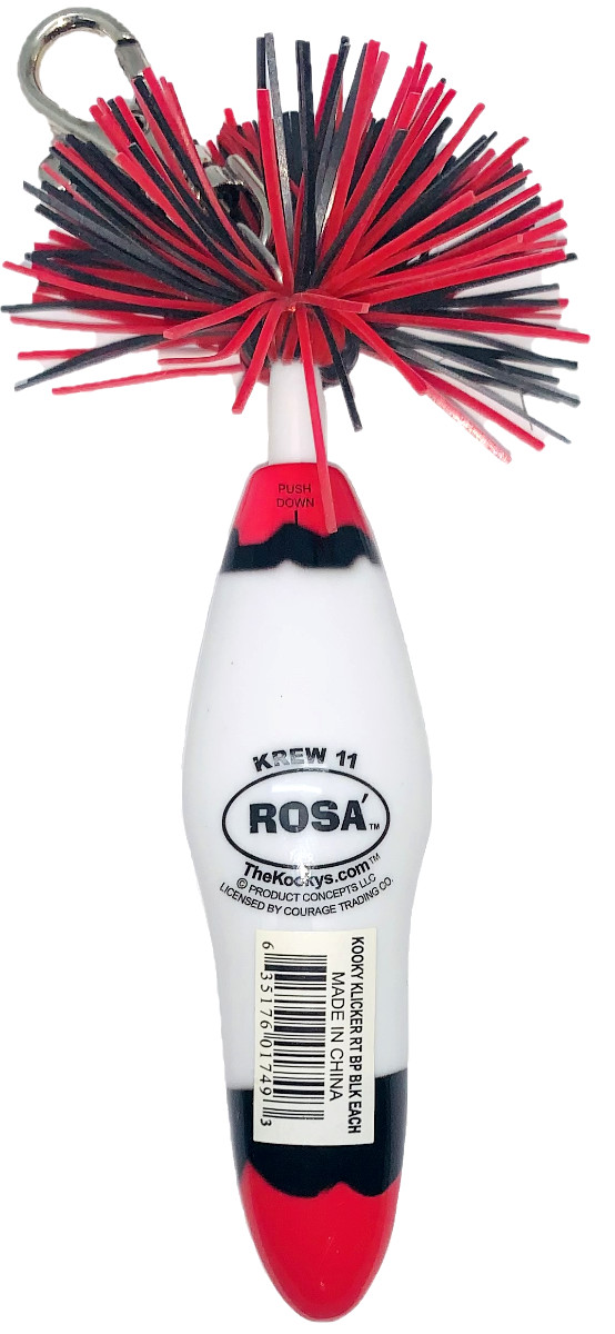 The Kooky Klicker Pen Krew 11 Ball Point Novelty Kid Party Pen Gift White Rosa