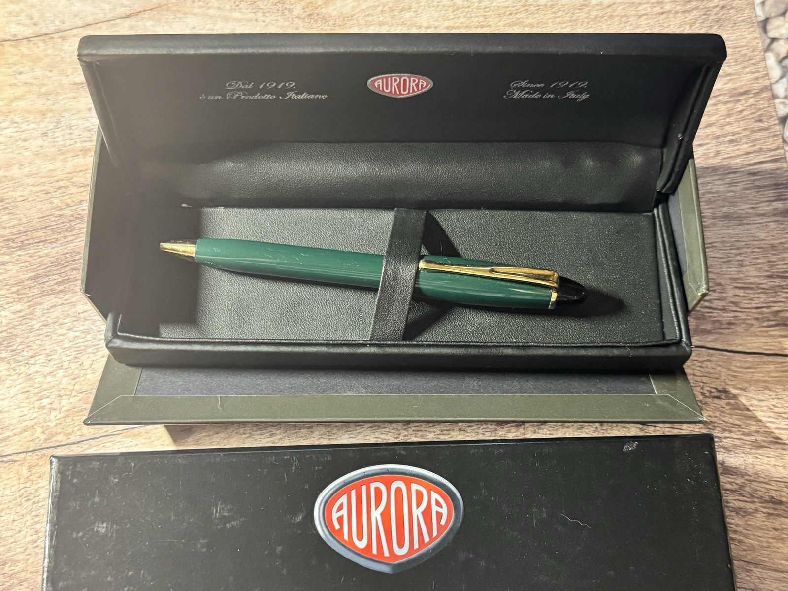 AURORA IPSILON Ballpoint Pen, SATIN GREEN | Barely used, NM, Italy, not fountain