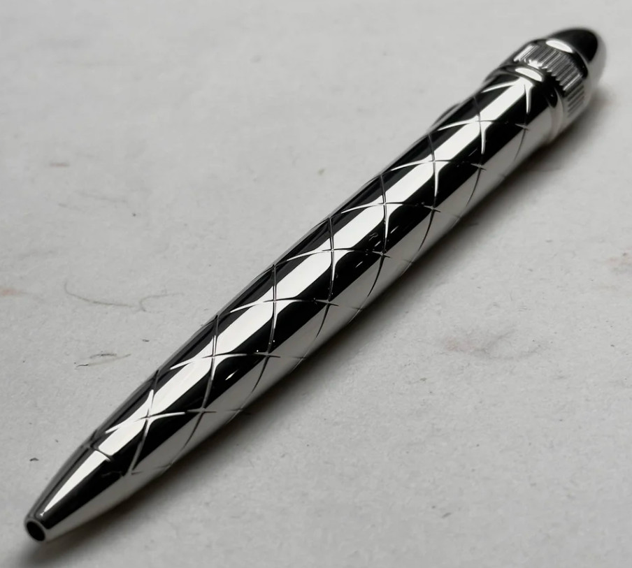 Rolex Silver Diamond Style Palladium Finish Ballpoint Pen – New in Box
