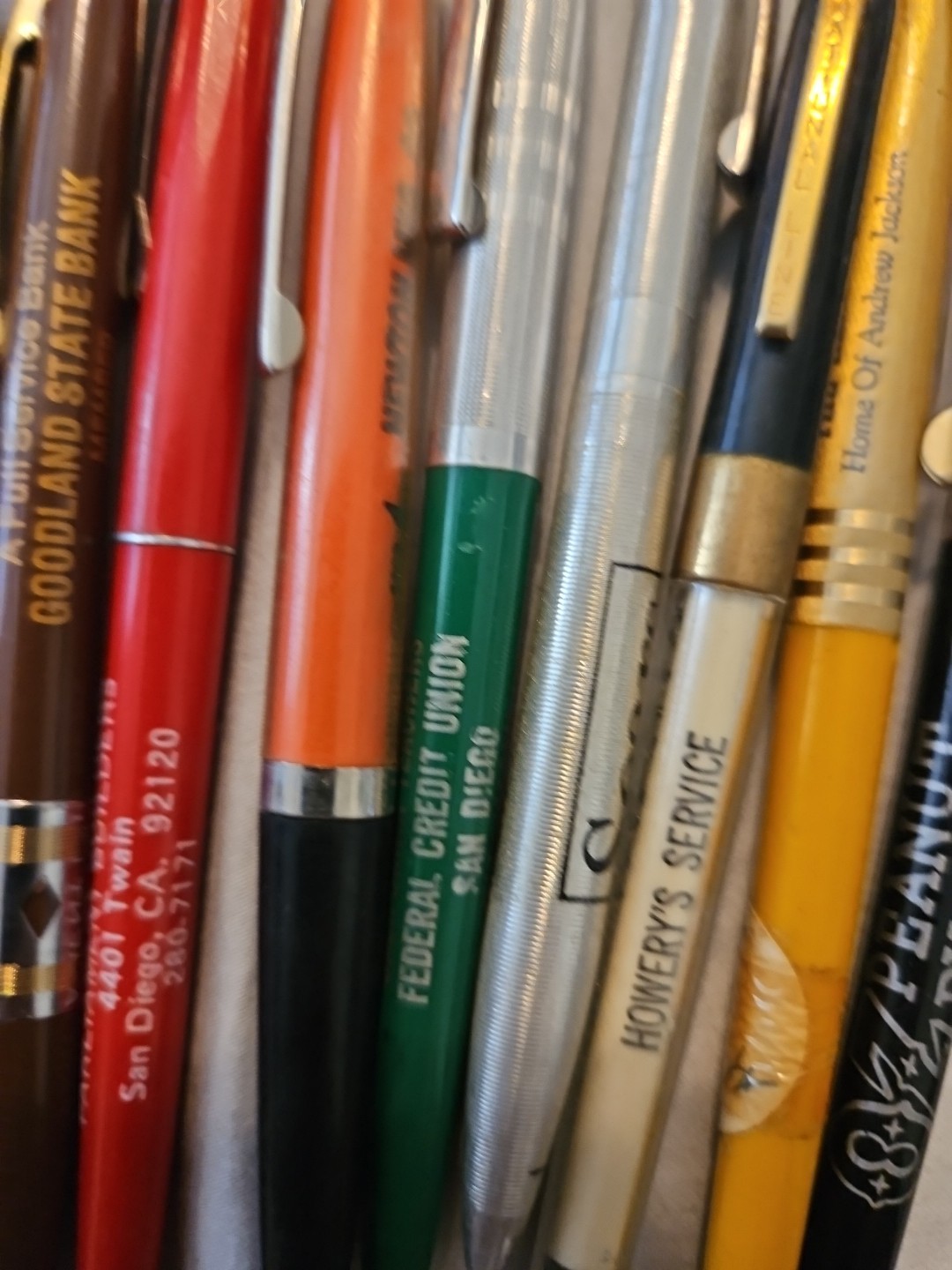 Lot of 15 Vintage Advertising Ballpoint Pens Branded Rare+ Bic Clic
