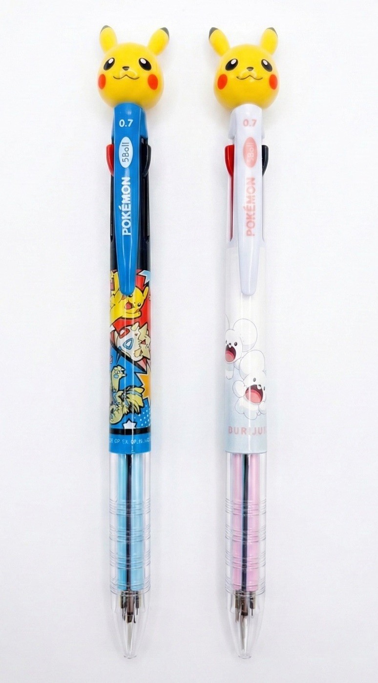 1 Pcs – Pikachu Black/Blue/Red Multicolor 3Ball 0.7mm Ink Pen Pokemon Stationery