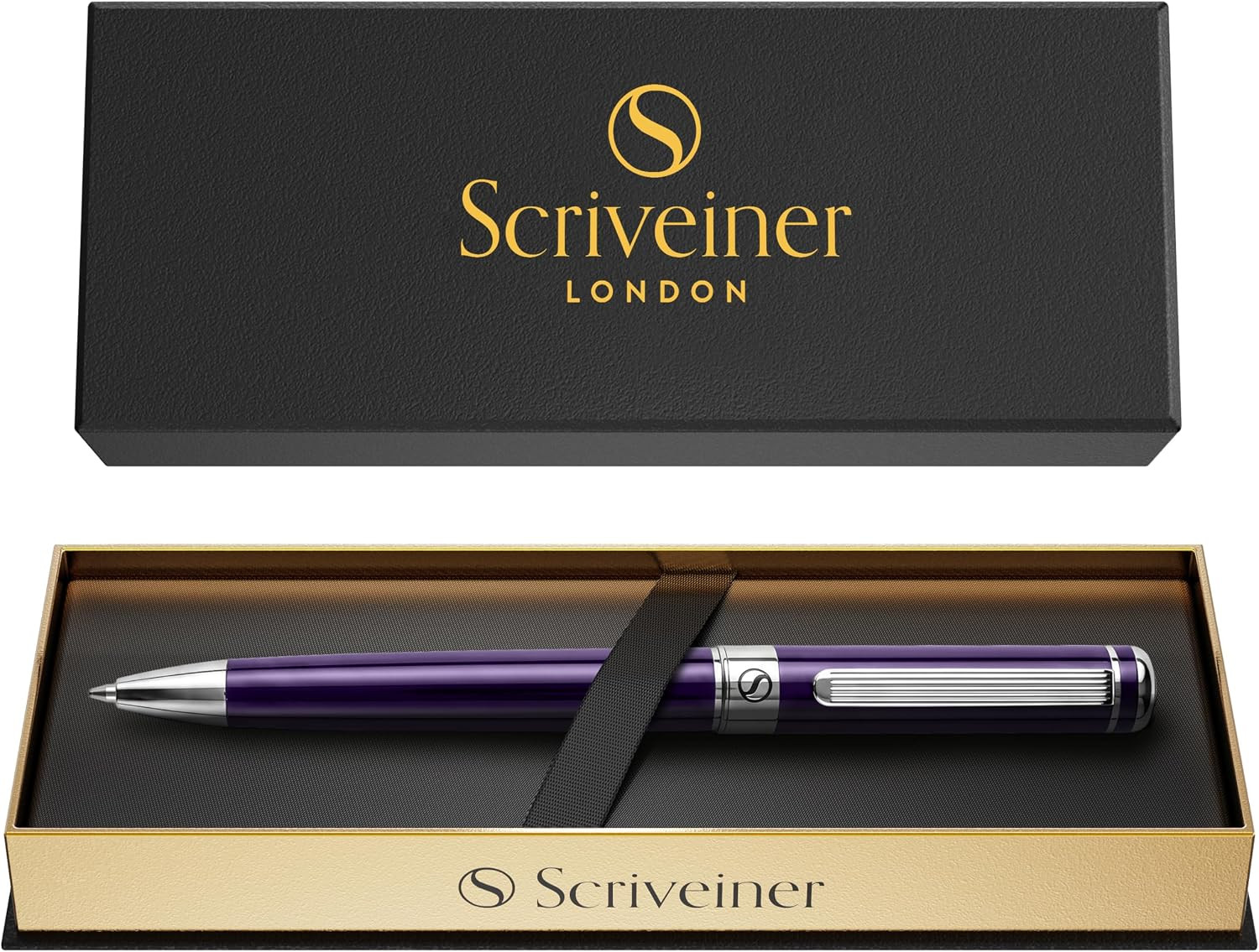 Aubergine Lacquer Ballpoint Pen – Stunning Luxury Pen, Schmidt Black Refill, Bes