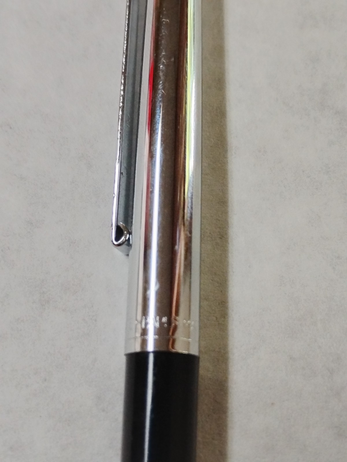 Vintage Paper Mate Double Heart Ballpoint Pen Black Silver Black Ink Tested #F1