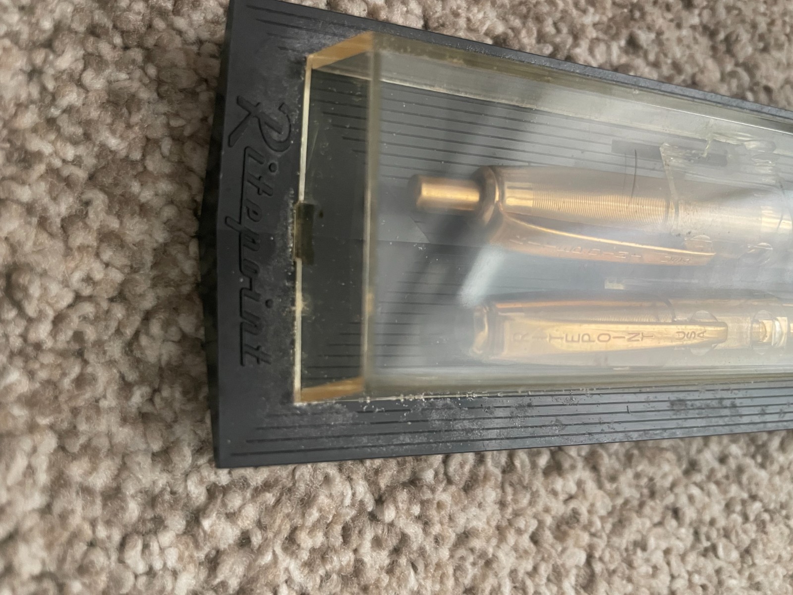 Vintage Ritepoint Gold Ballpoint Pen Pencil Set w/Plastic Case & «Showcase» Pckg