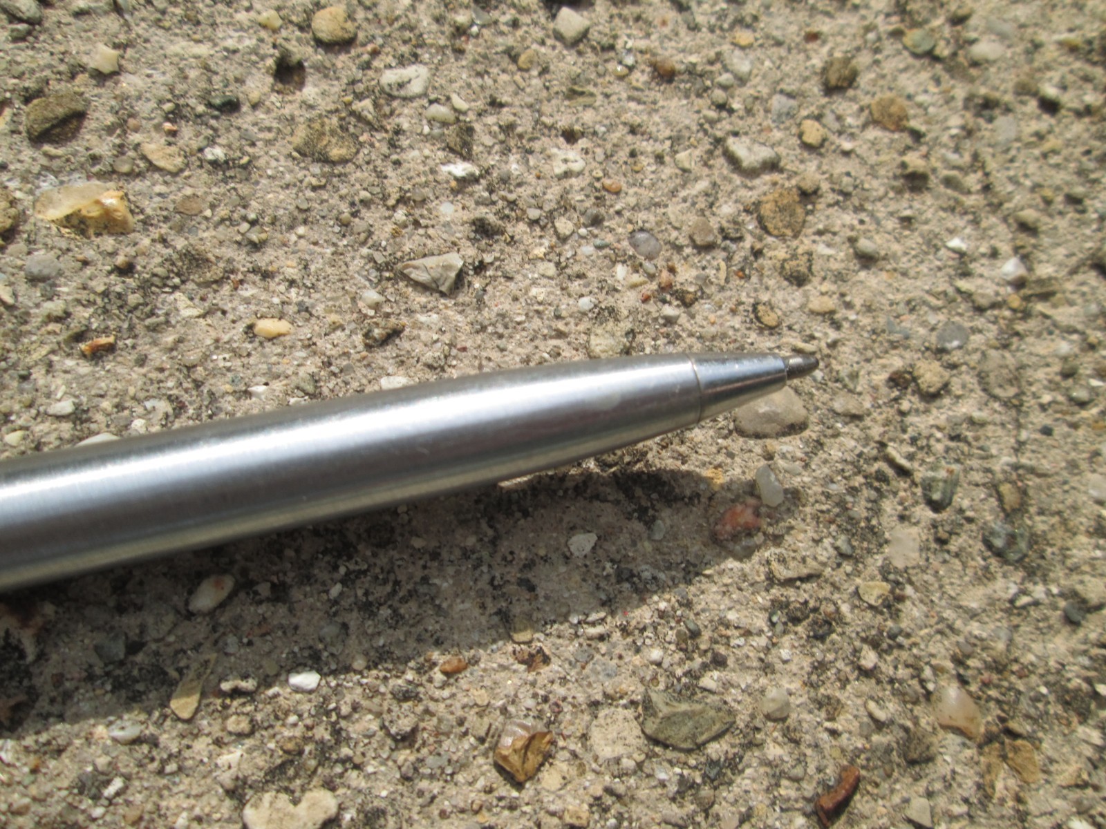 Pape Mate Silvertone Metal Ball Point Pen Double Black Heart USA DRY