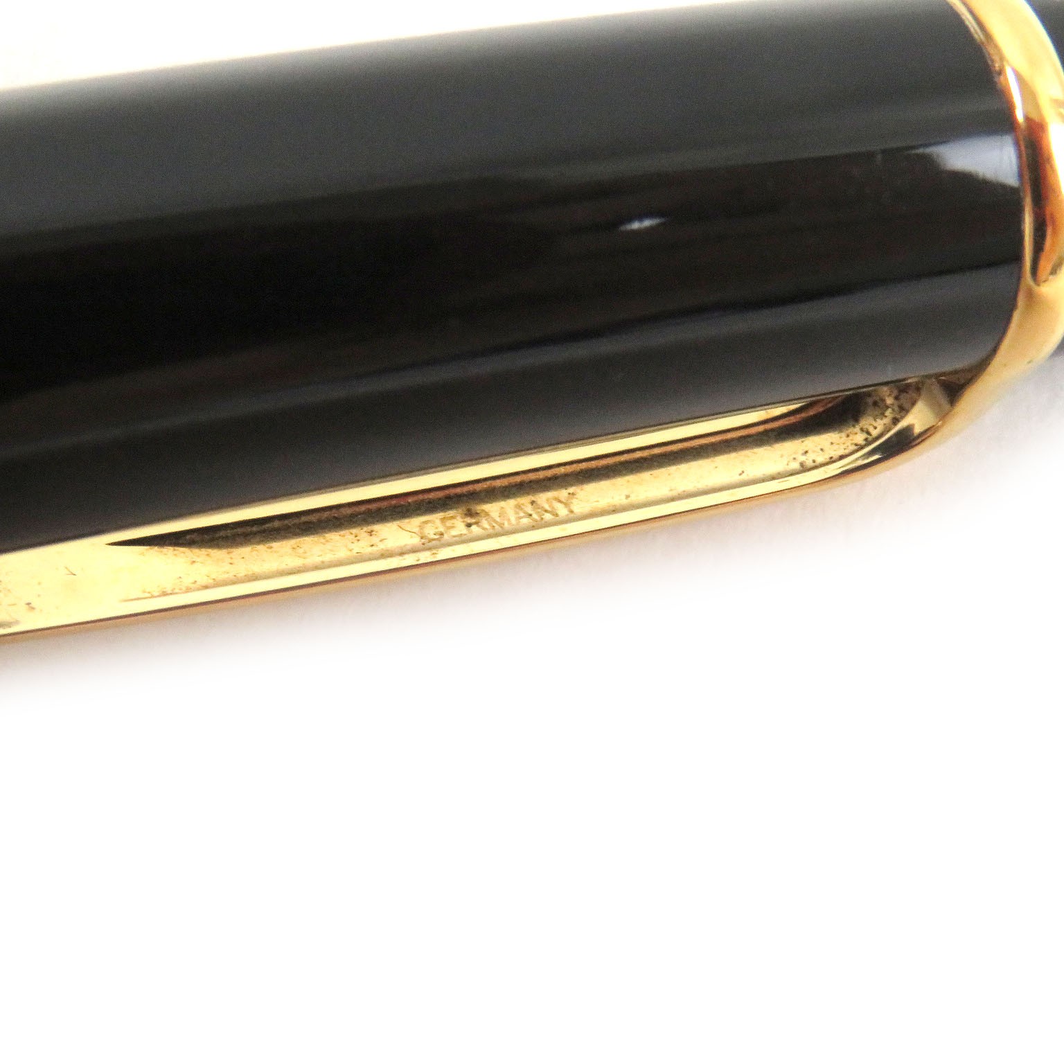 Diabolo de Cartier Ballpoint Pen Black Gold Blue Gem Twist Germany Tested Unisex