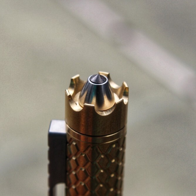 EDC Brass Bolt Action Ballpoint Pen Signature Writing Pen with Fidget Spinner