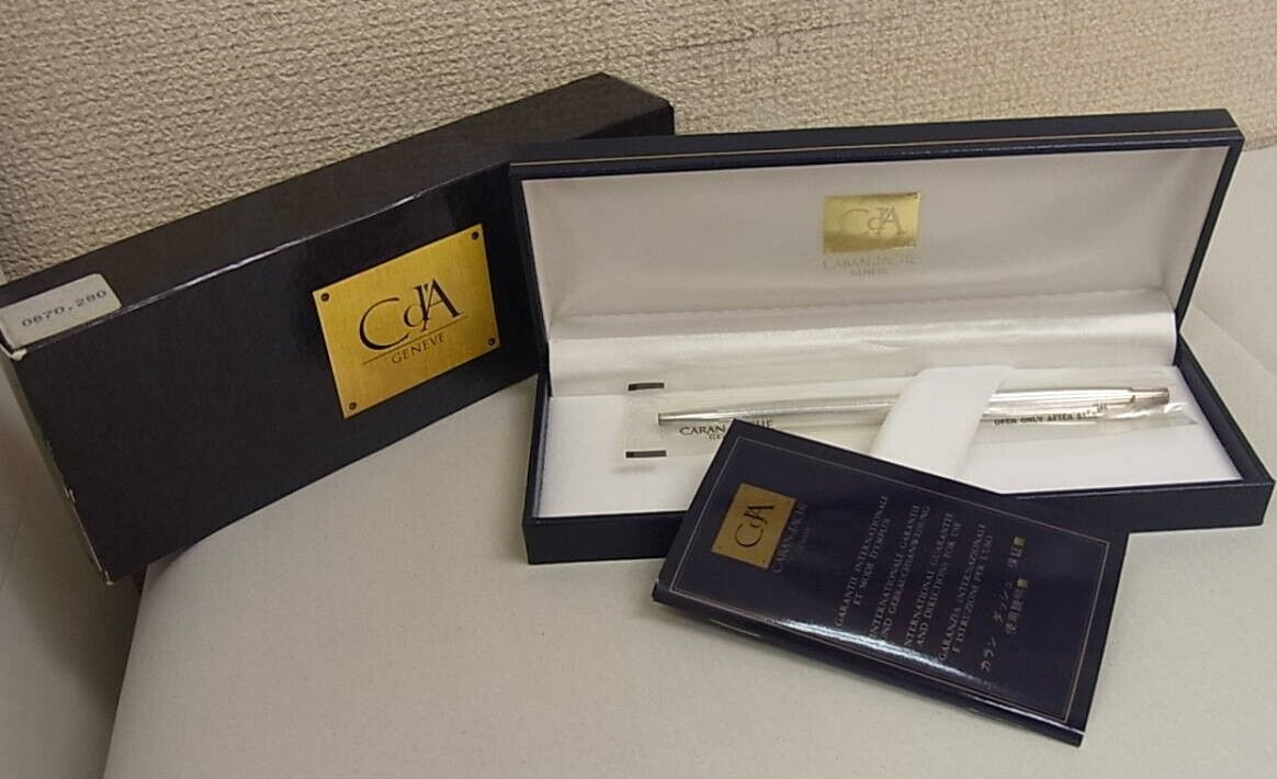 PATEK PHILIPPE CARAN d’ACHE Novelty Silver Twisted Ballpoint Pen wz/Box&Booklet