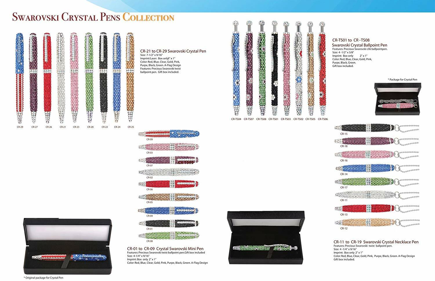 Swarovski Crystal Mini Twist Ballpoint Pen with Gift Box