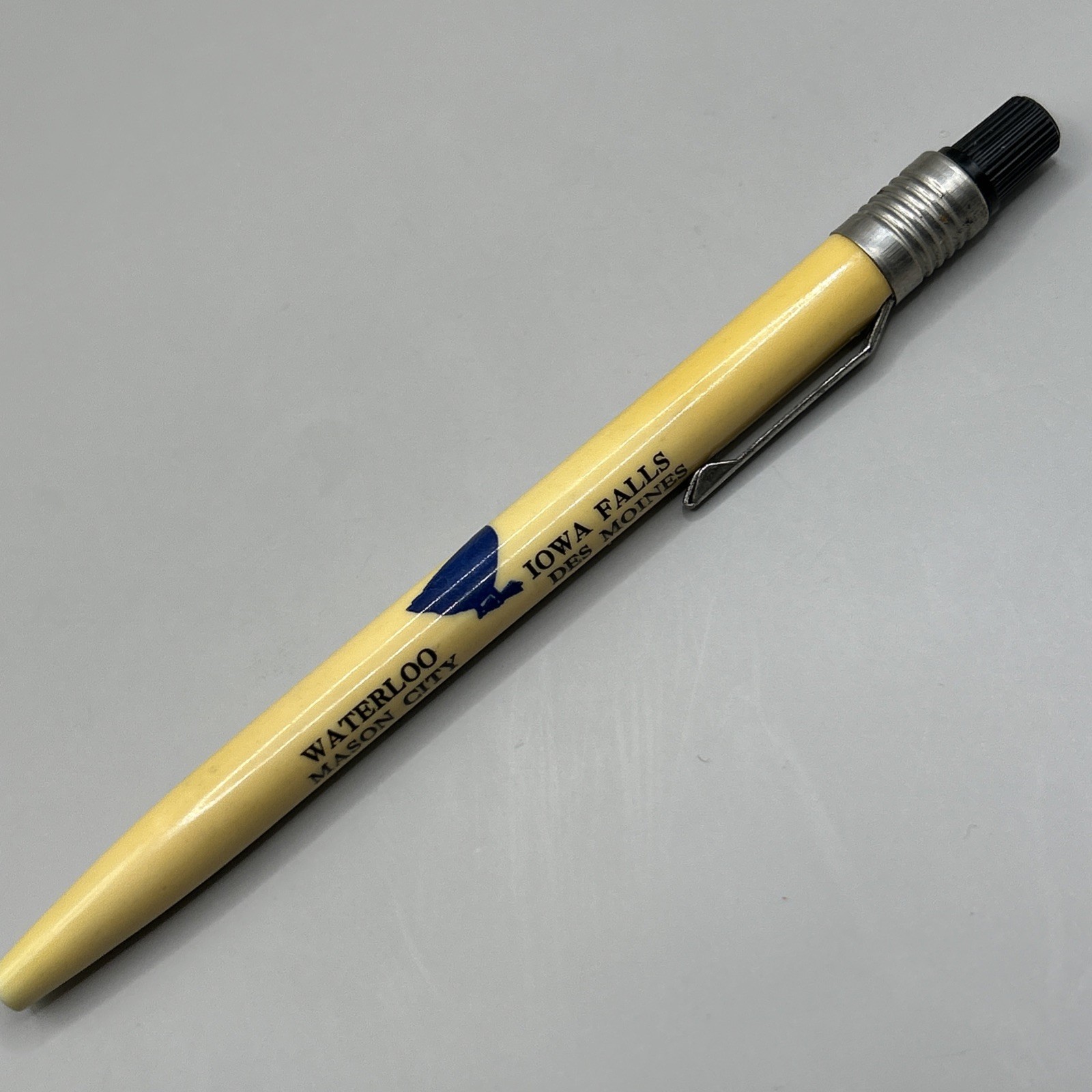 VTG Scripto Grease Pencil Crayon HOXIE FRUIT CO. Waterloo Mason City Des Moines