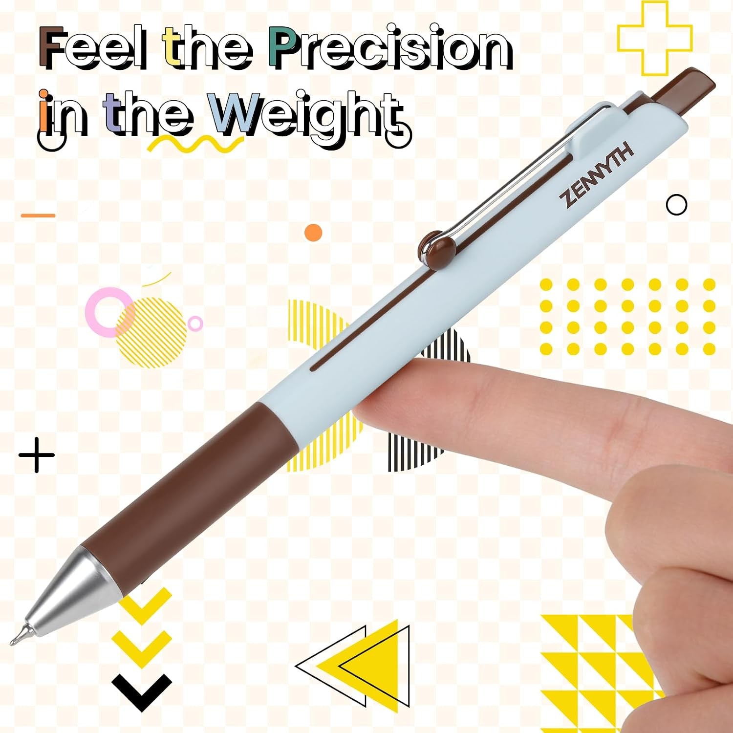 Gel Pens, 5PCS 0.5mm Fine Point Smooth Writing Black Ink Pens, Cute Color