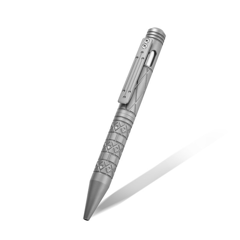 Handmade Titanium Ballpoint Pen Business Office Signature Writing EDC Pocket Pen