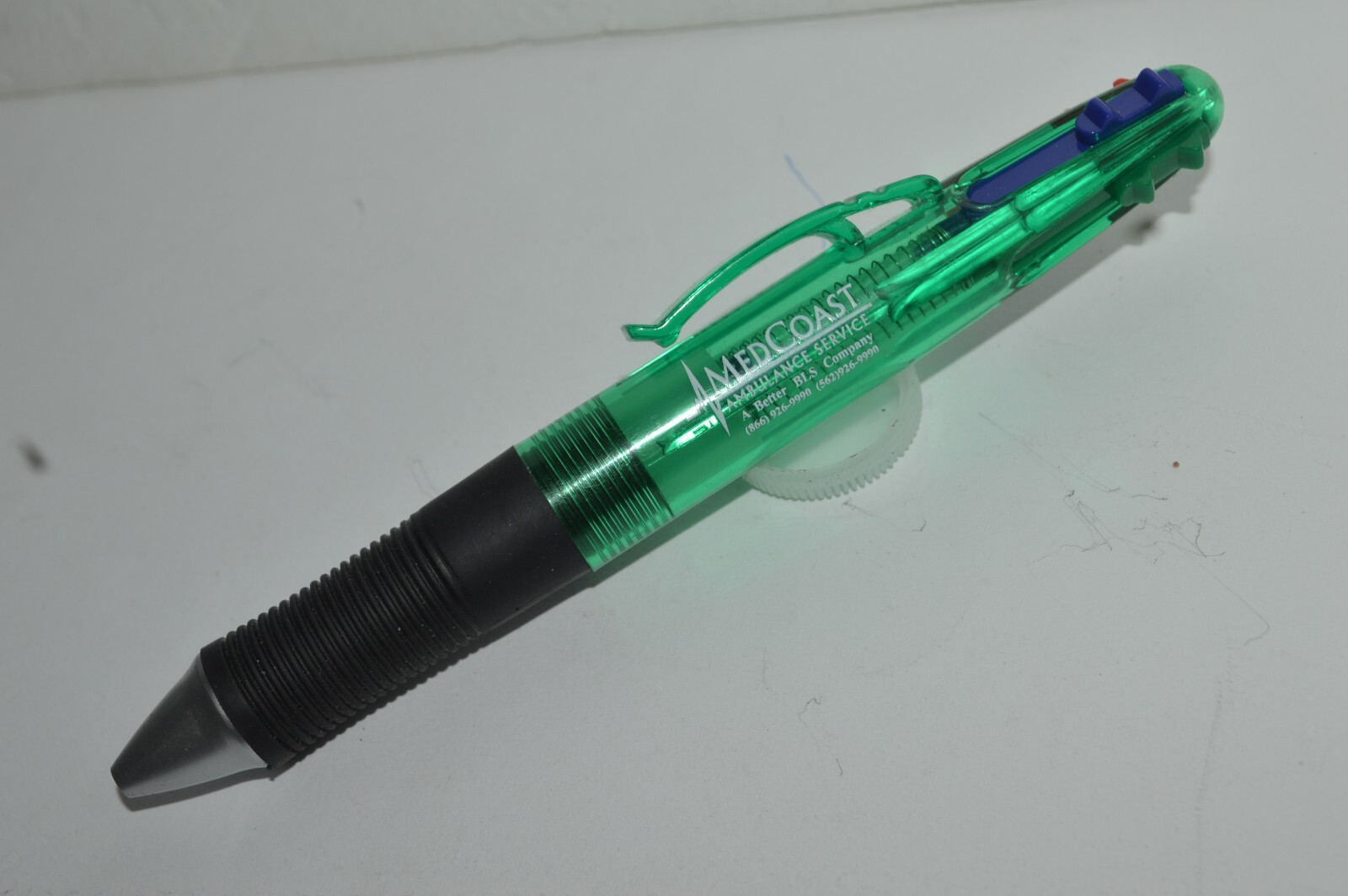 4 Color Ink Ballpoint Pen MedCoast Promotional Ergonomic Grip Tested Works