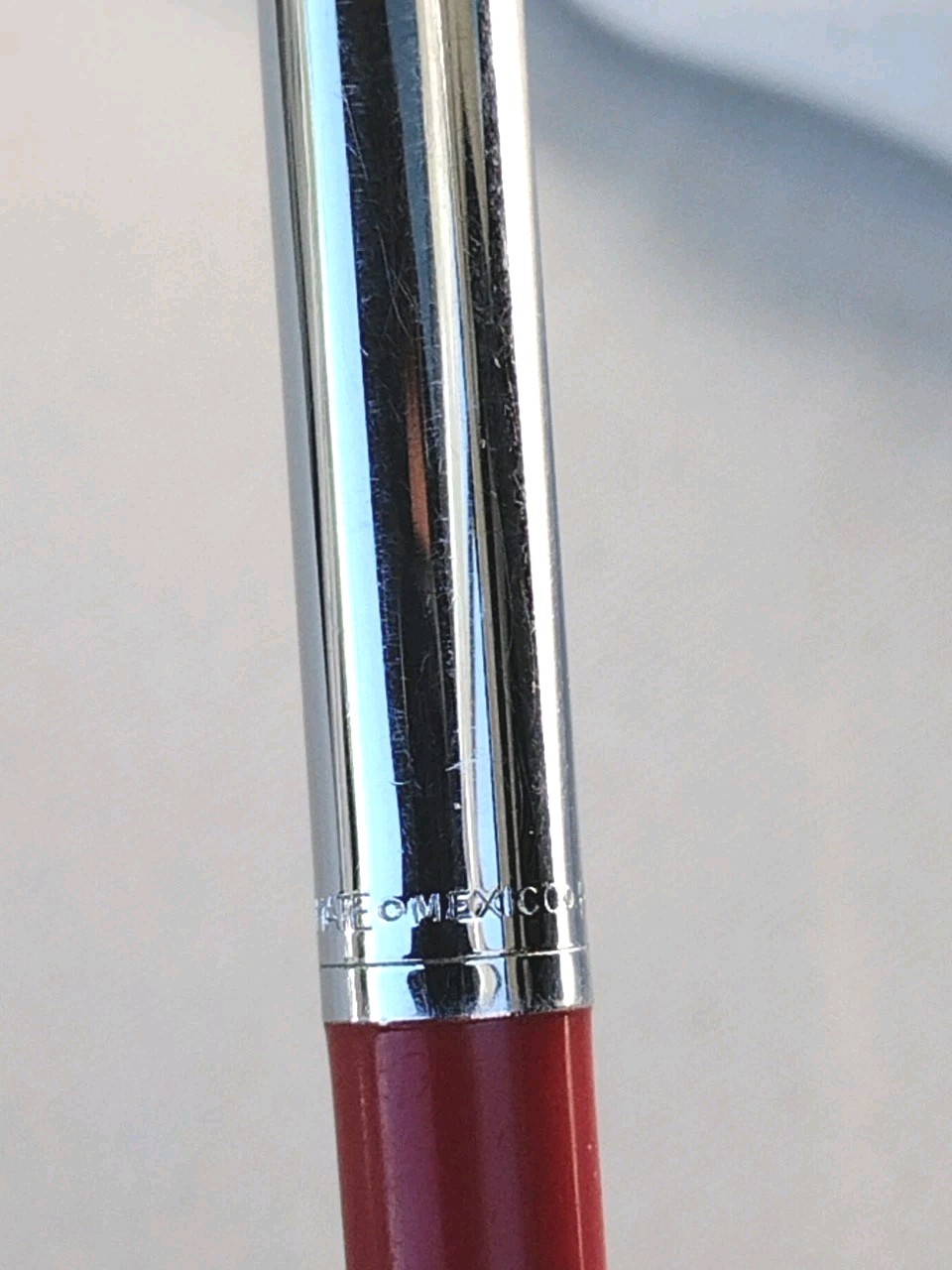 Vintage “The Profile” Slim Paper Mate Double Heart Pen Red & Chrome Works