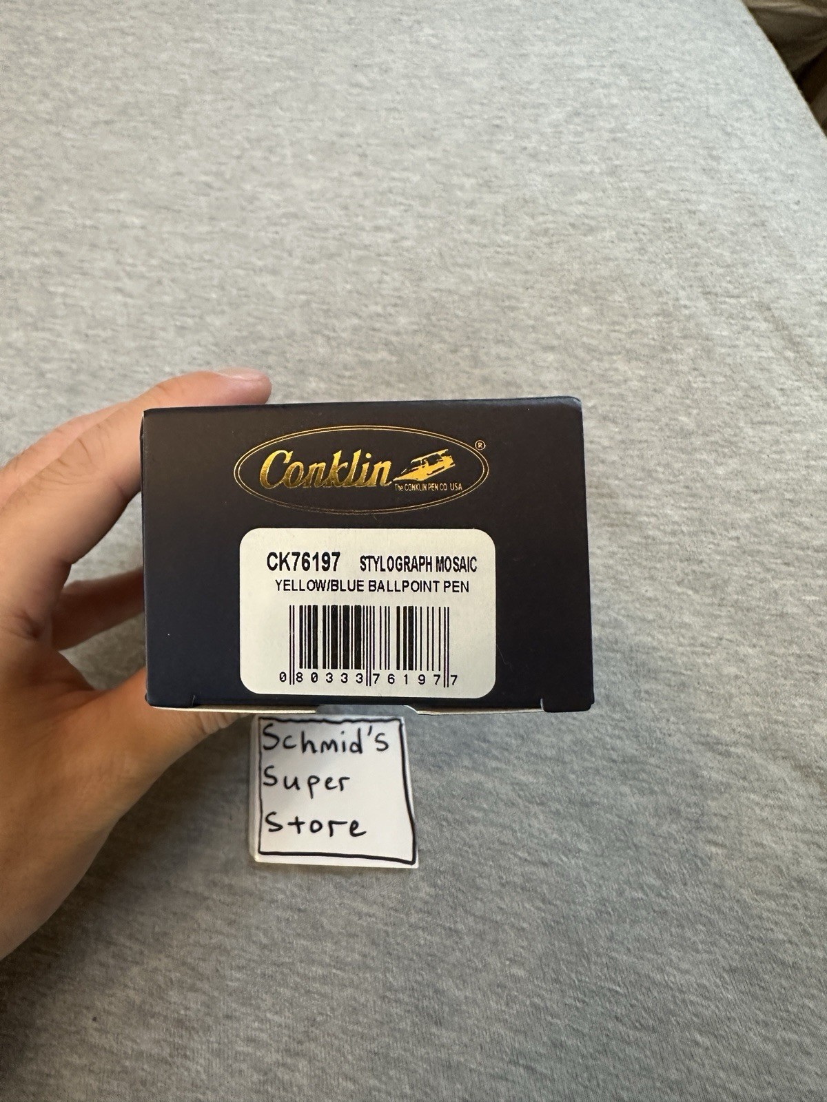 Conklin Stylograph Mosaic Ballpoint Pen in Yellow/Blue – NEW in Box