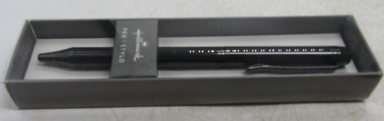 Hallmark Stylo Sleek Black Metallic Ballpoint Pen, NIB.