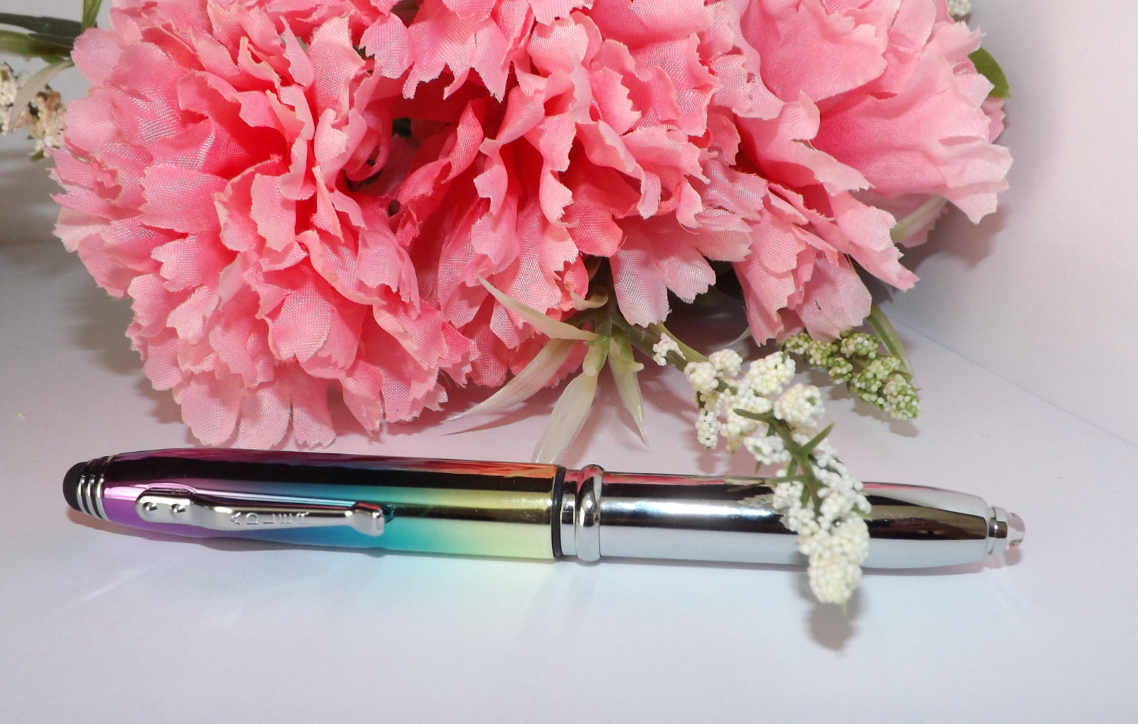 3 in 1 Crowne Triple – Rainbow Stylus Pen LED Flashlight ePen HIGH QUALITY