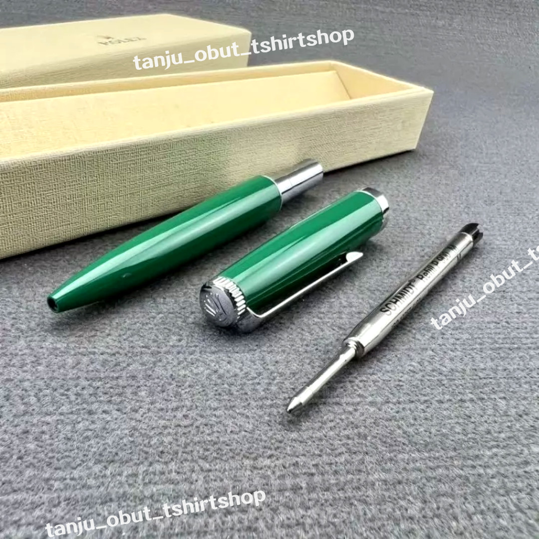 Bid Rolex Green & Silver Ballpoint Pen Executive VIP Gift Rare Collectible