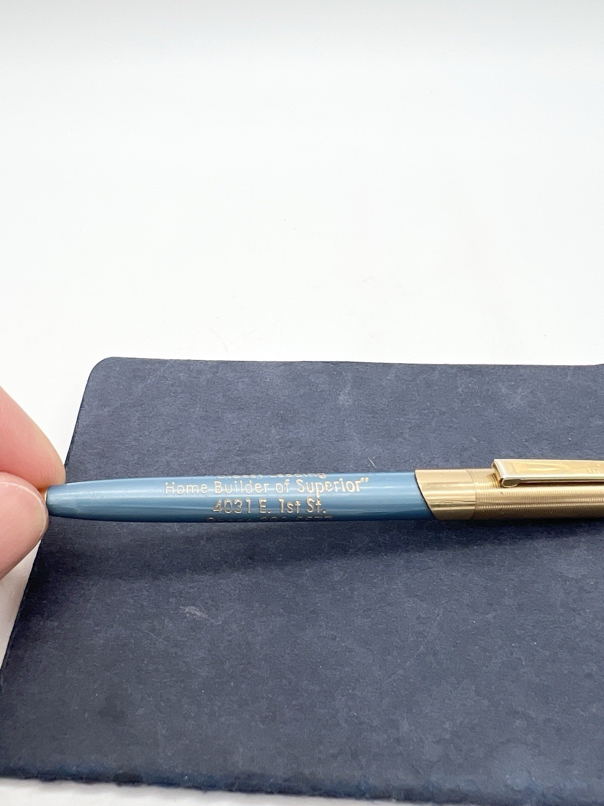 Vintage 60s Allouez Lumber Co Advertising Pen Superior WI Unipeco Mt Vernon NY