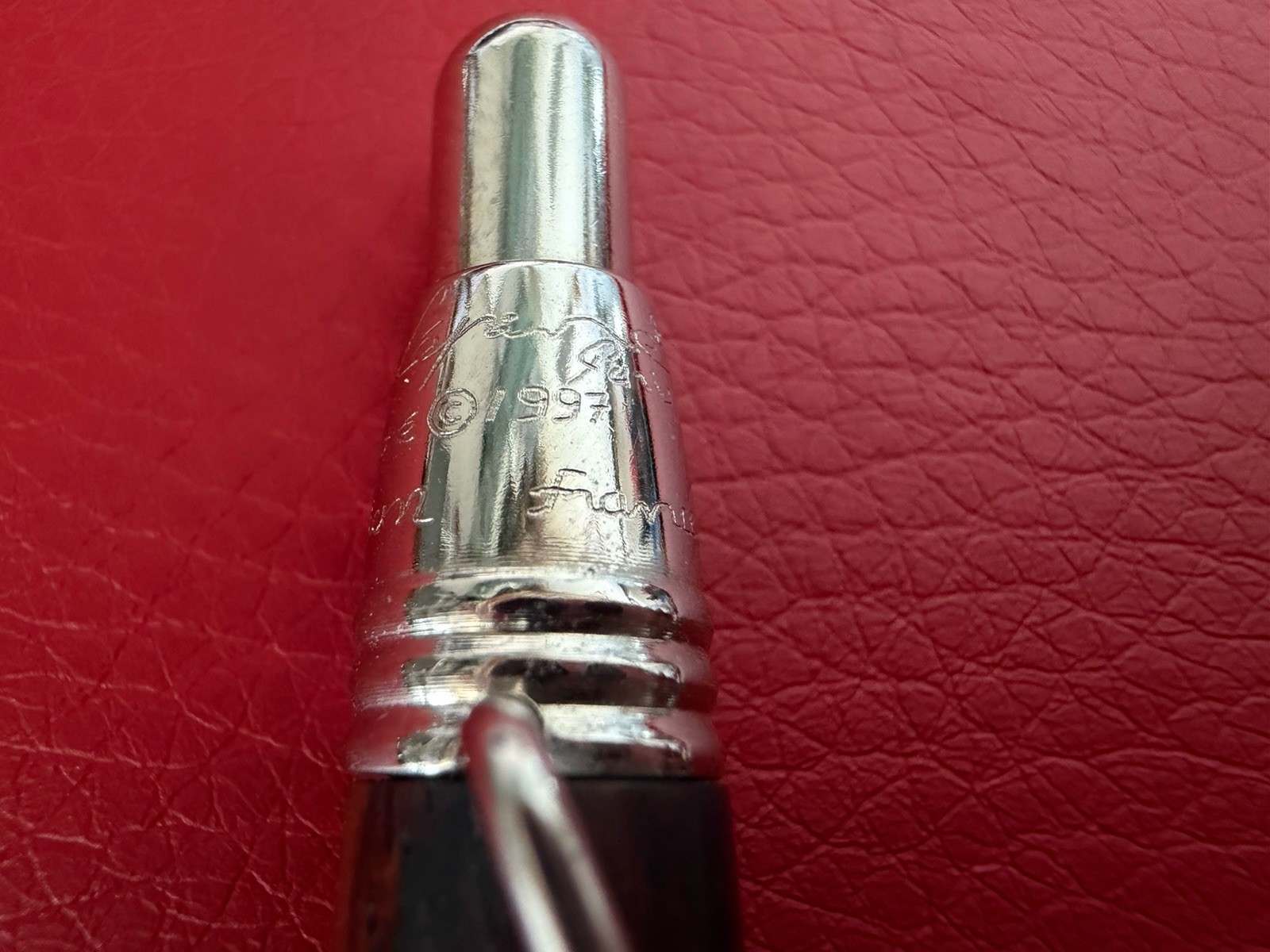 JEAN PIERRE LEPINE Indigo Ballpoint Pen Natural Wood France Vintage 1997