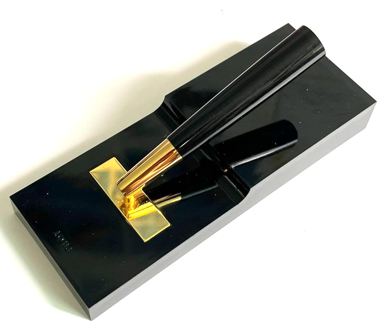Vintage Pilot Desk pen set plating gold (Stand with 1 pcs of Ballpoint Pen)