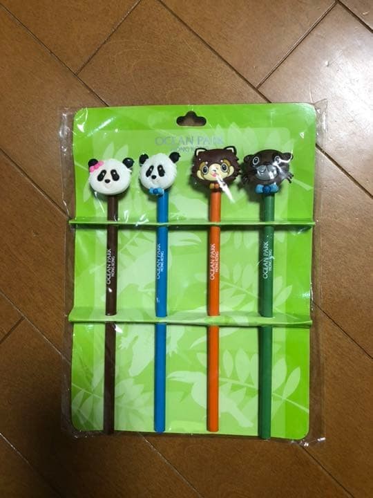 Hong Kong Ocean Park Animal Pencil Set of 4 #fd11fe
