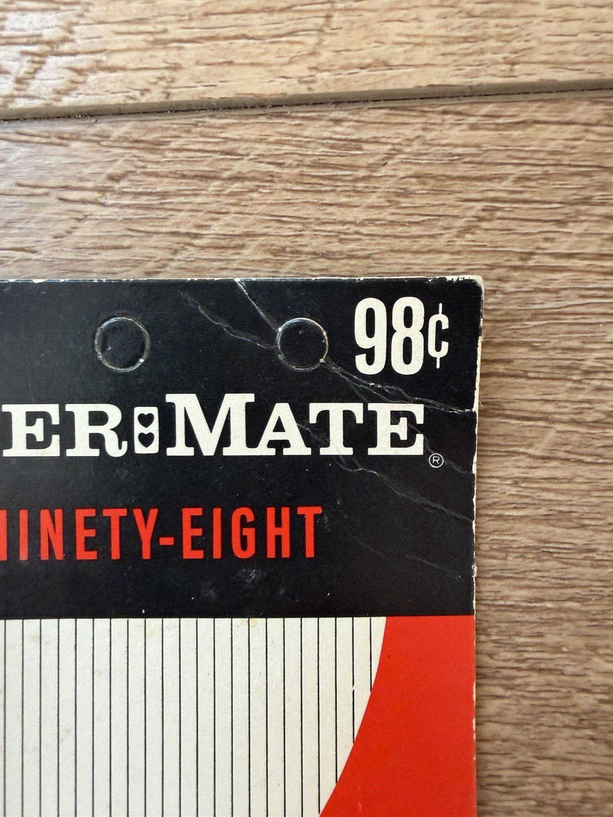 Vintage Paper Mate Ninety-Eight Ballpoint Pen NOS On Card Made USA 98¢ Black