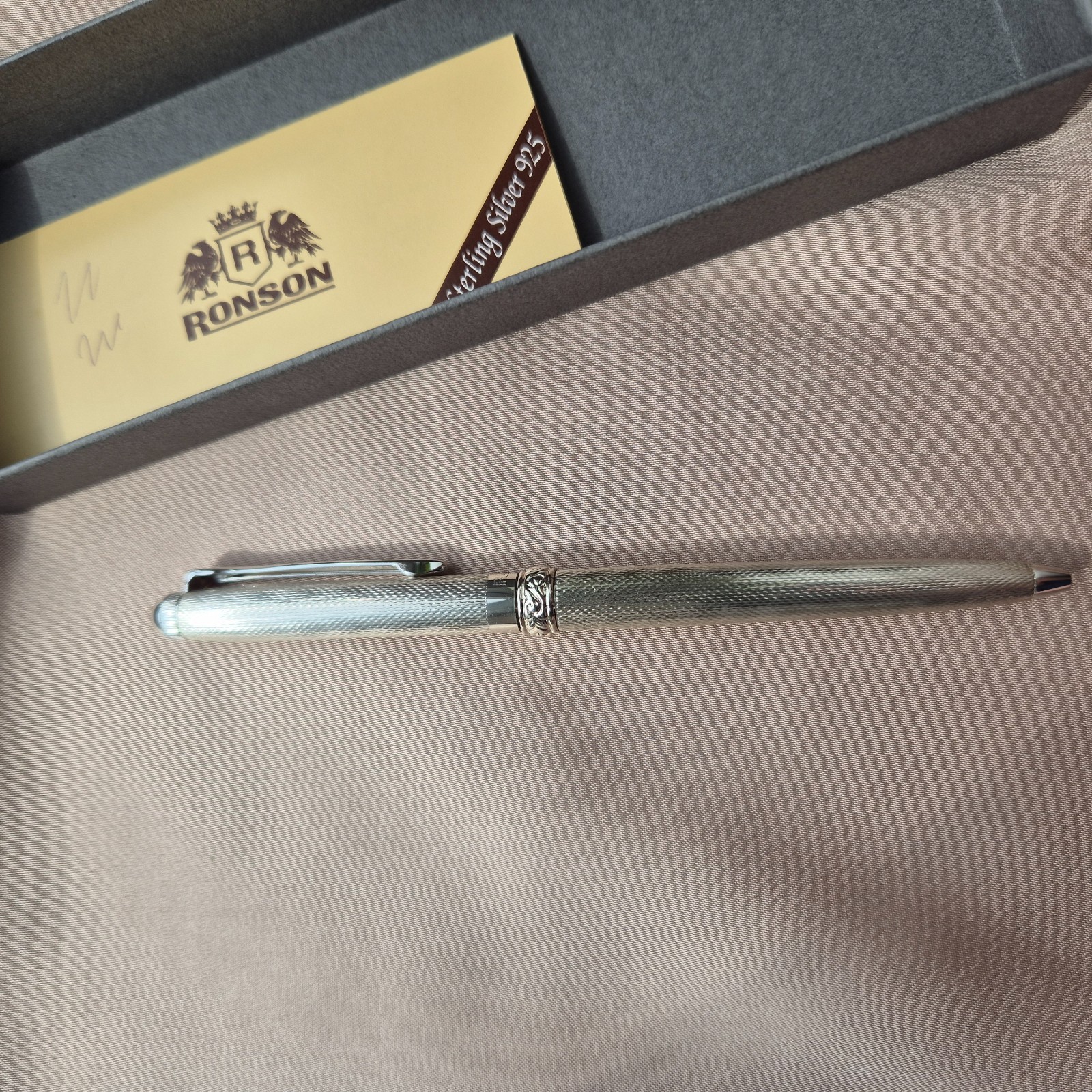 SOLID 925 STERLING SILVER Ronson Pen | NOT PLATE | MINT NOS Private Collection