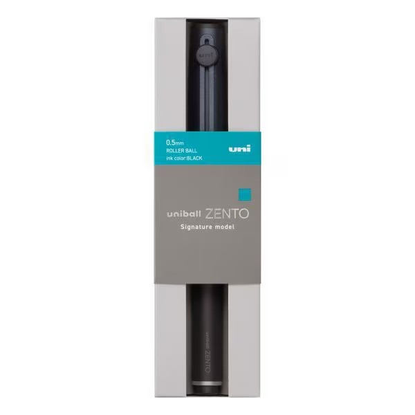 【DDU】uniball roller ball pen ZENTO Signature Model Metallic Black 0.5mm