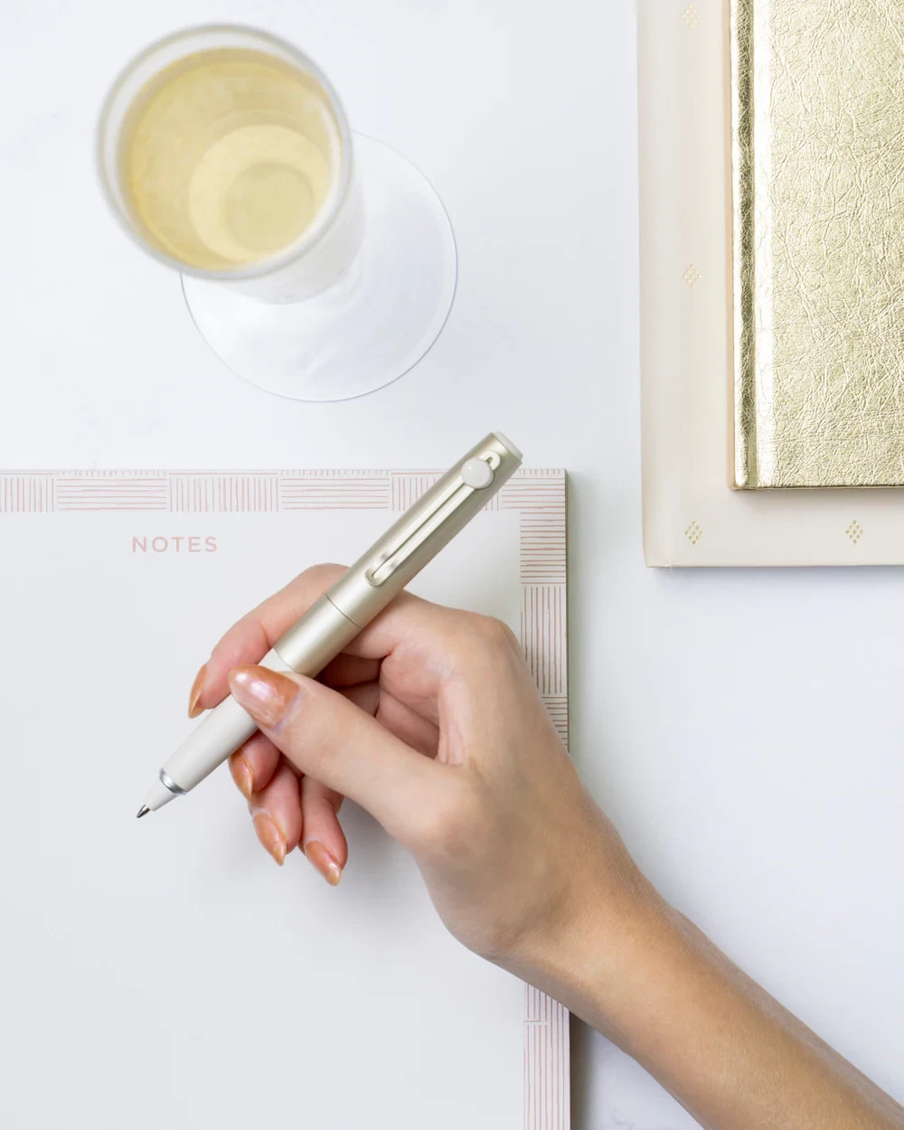 Uni-ball ZENTO Ballpoint Pen Champagne Gold 0.7mm With Free Refills (US Seller)