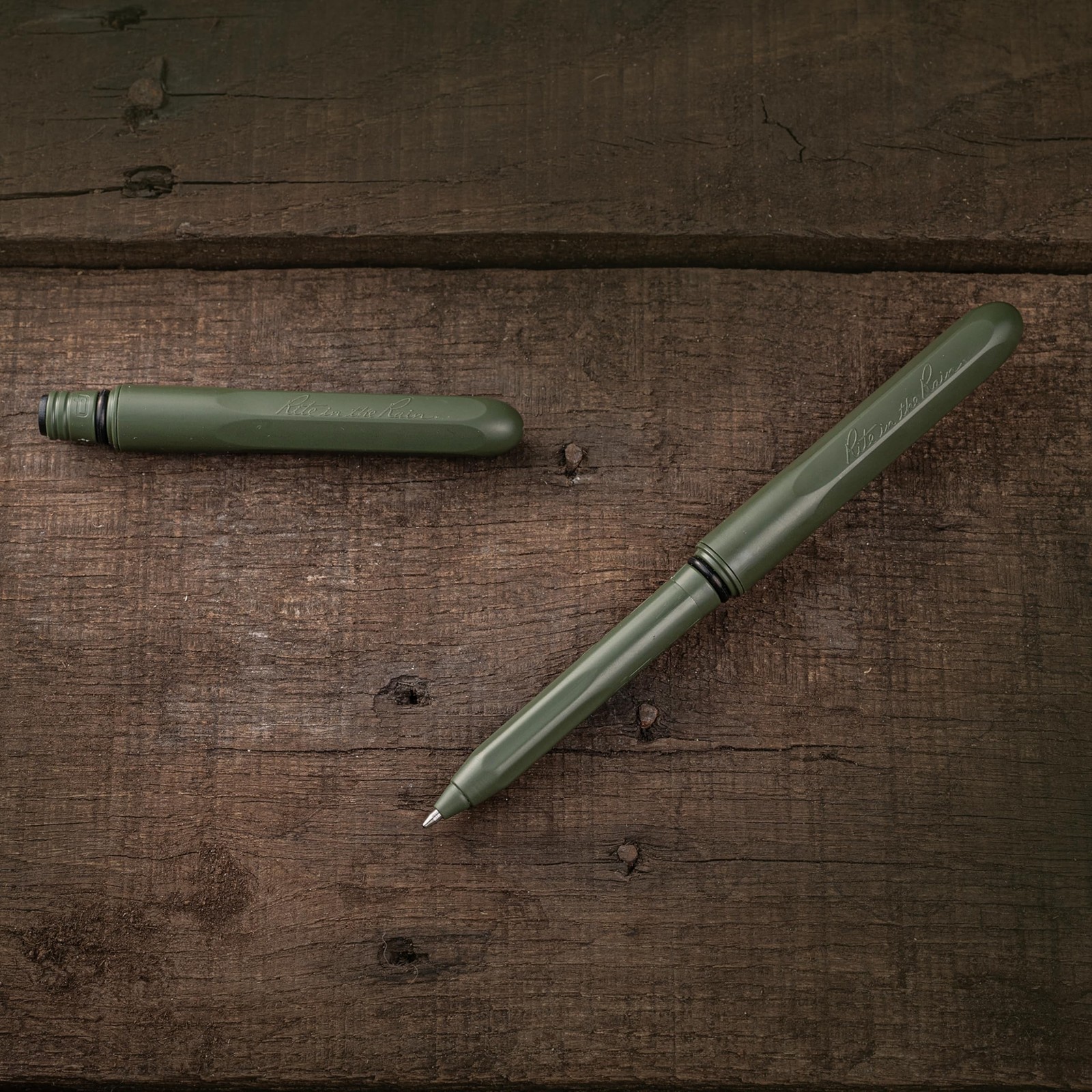 Rite In The Rain All-Weather Edc Pen Flat Dark Earth Black Od Green Pokka