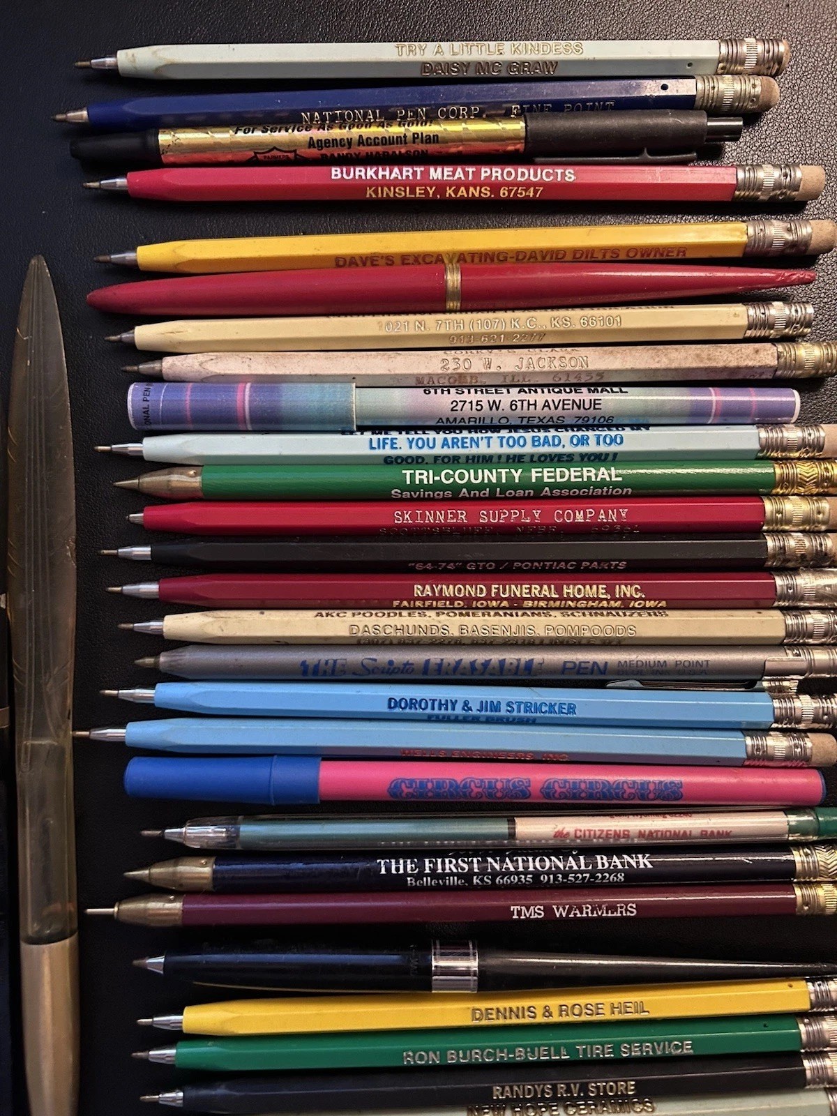 LOT (161 pcs) Advertising Ballpoint Stick Hotel Desk Pens